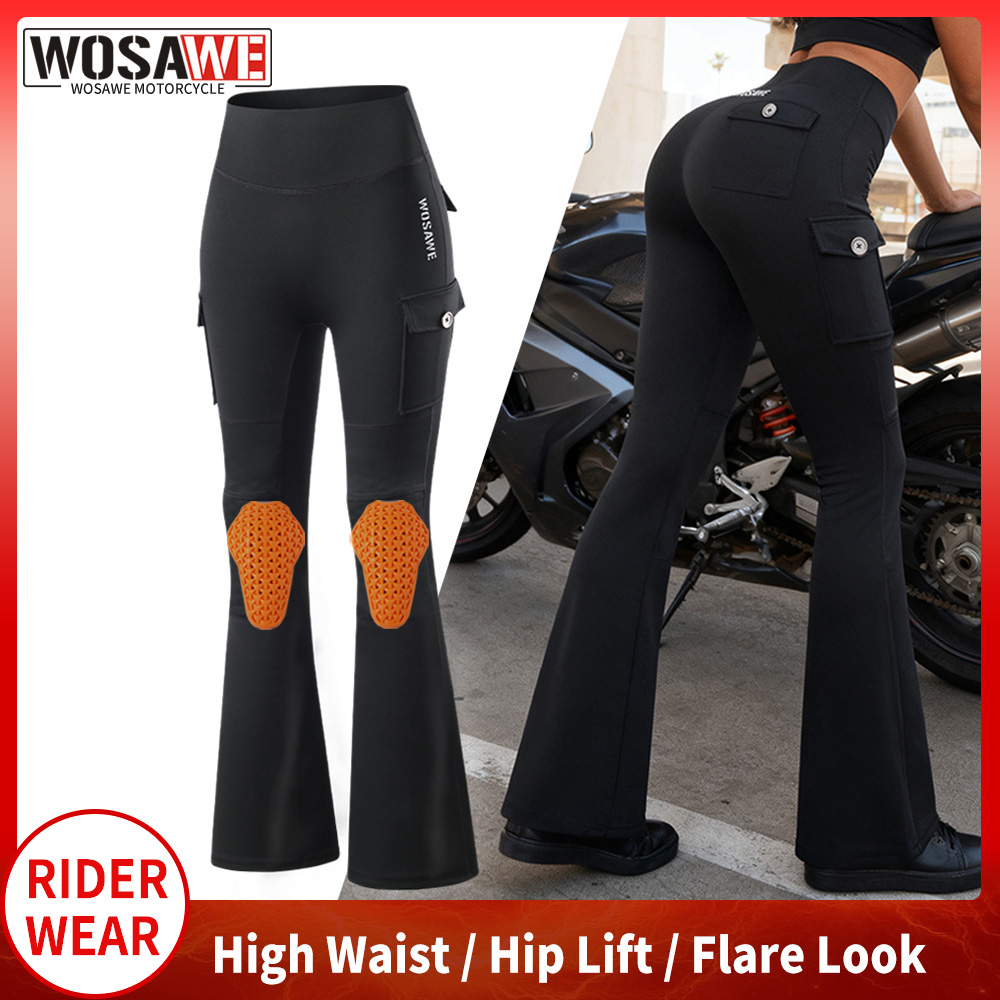 Motorcycle Gear For Woman - Pantalones de moto acampanados WOSAWE para