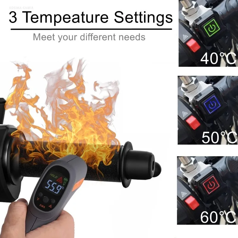 Puños calefactables para motoc - Handlebar Grip Heated reseña y precio